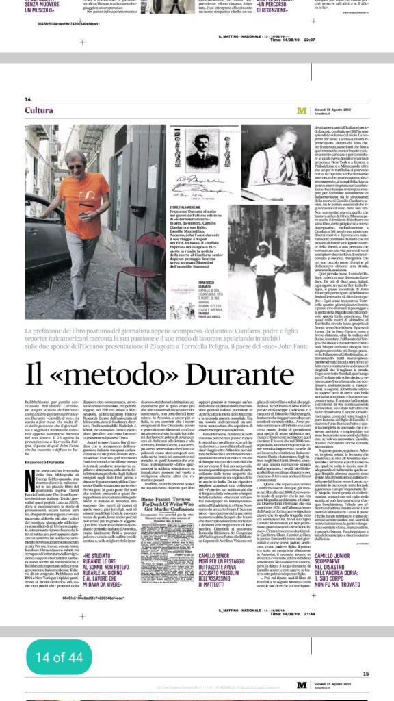 Il Mattino - Durante - 15.8