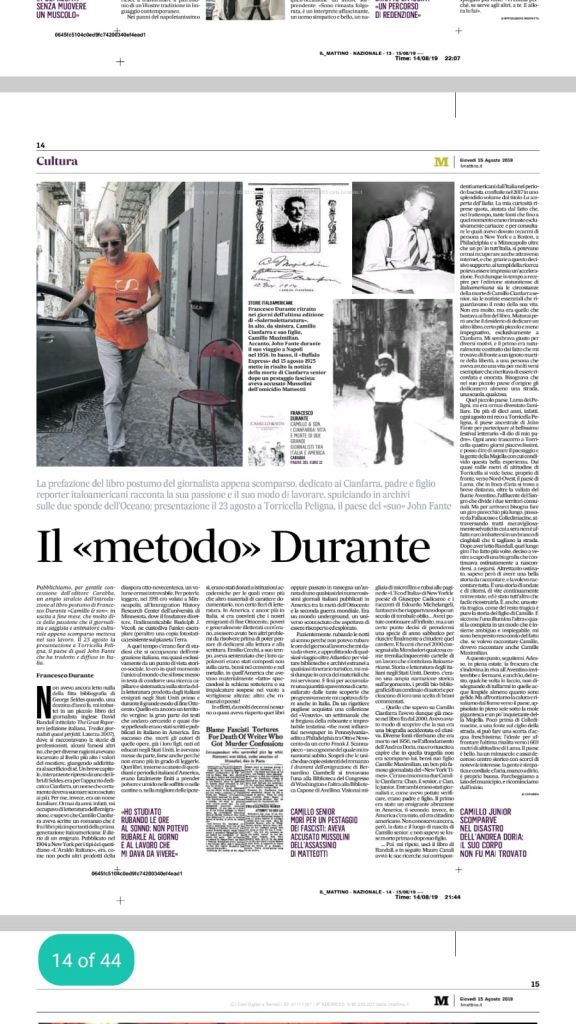 Il Mattino - Durante - 15.8