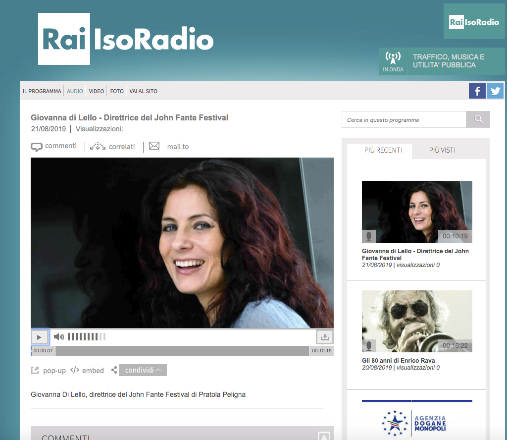 RADIO - ISORADIO -21.8-Giovanna-Di-Lello