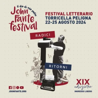 Il programma dell’ultima giornata del #johnfantefest24

Per la passeggiata Fantiana l’appuntamento è in Viale Raffaele Paolucci alle ore 9.00.

Dalle 11.30 saremo in Mediateca con Approfondimenti su John Fante.

Nel pomeriggio, a partire dalle 16, appuntamento in Pineta per Fame di Polvere, Reading degli scritti del corso di scrittura della Scuola Holden con lo scrittore Alessio Romano.
Alle 17.00 incontro con Felipe Polleri. A seguire il giornalista Peter Gomez.

Chiusura del Festival con la musica di Setak, in Piazza Unità d’Italia a partire dalle 21.30.